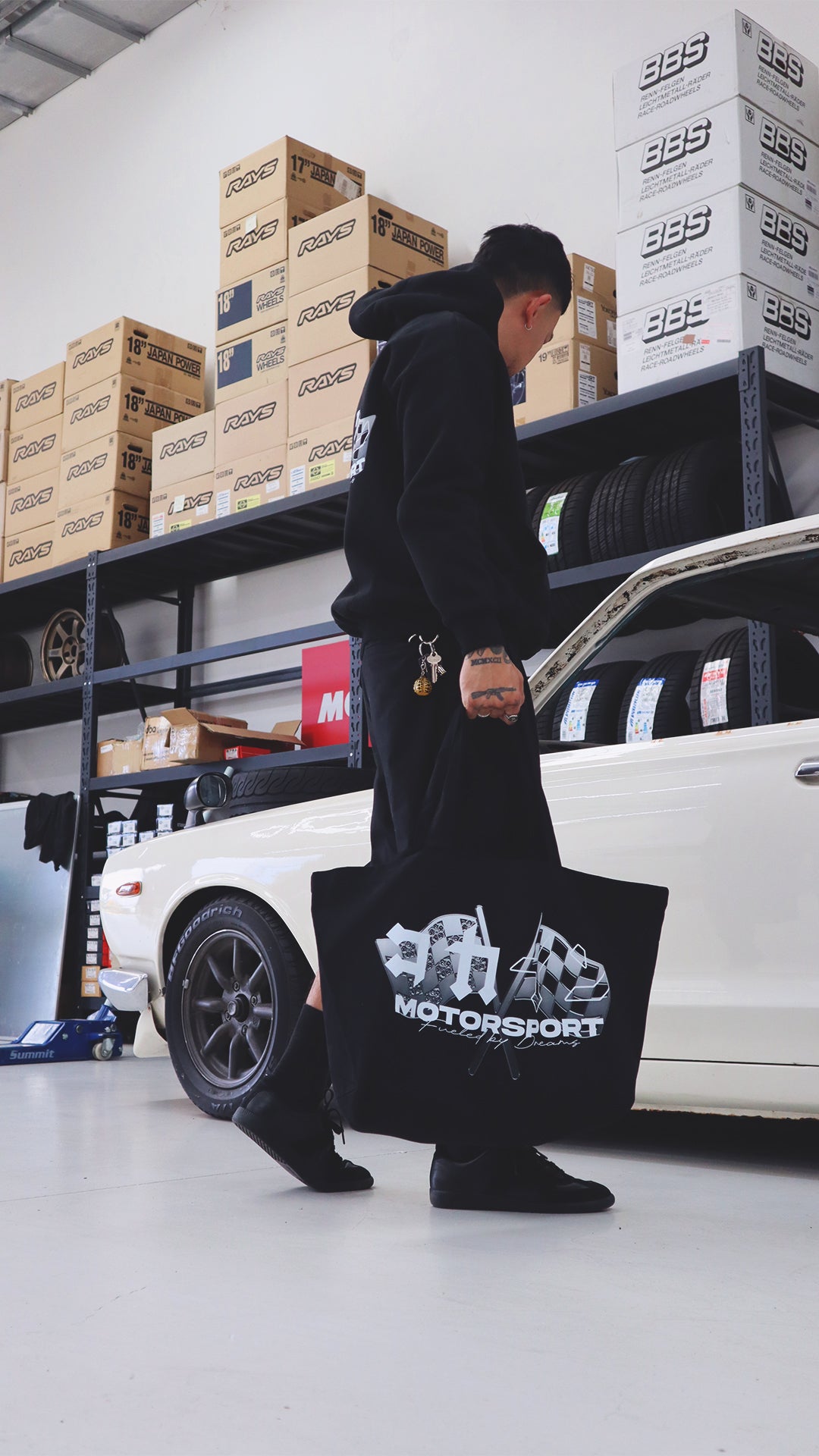 "Motorsport" Oversized Tote Bag ///