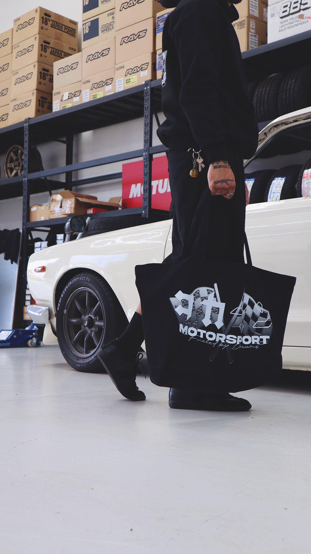 "Motorsport" Oversized Tote Bag ///