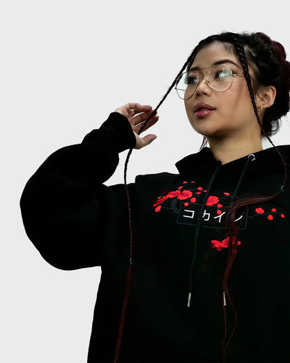 Black / Red Blossom V1 //// Hoodie