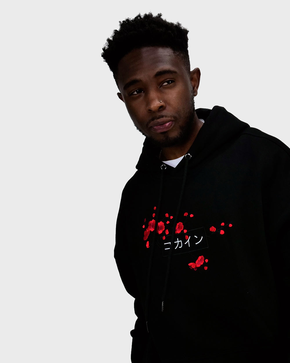 Black / Red Blossom V1 //// Hoodie
