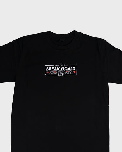 "Break Goals Not Hearts" T Shirt // Black