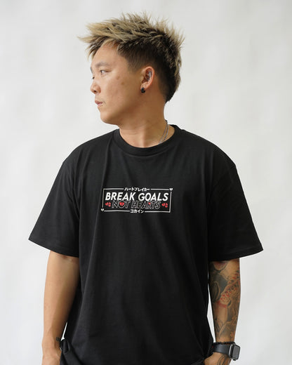 "Break Goals Not Hearts" T Shirt // Black