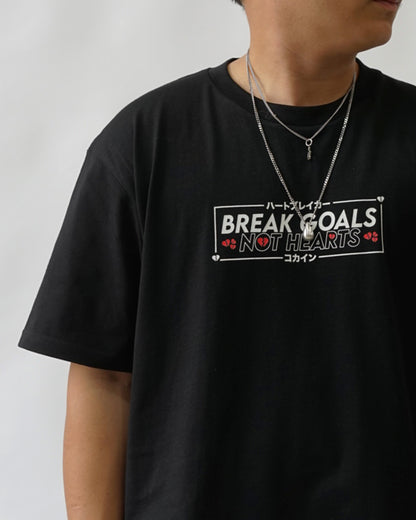 "Break Goals Not Hearts" T Shirt // Black