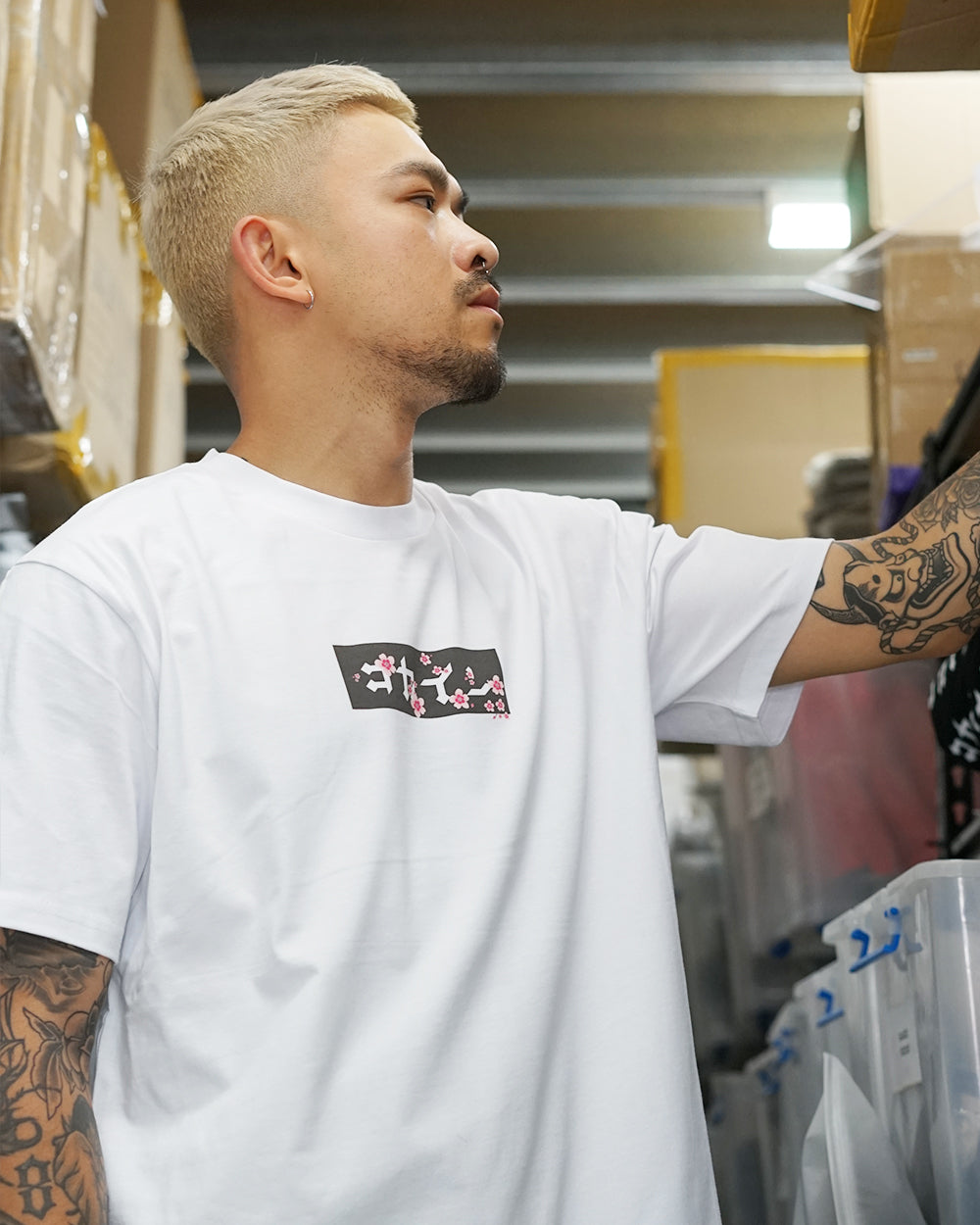 "Blossom" Box T Shirt // White