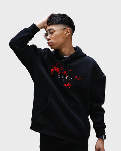 Black / Red Blossom V1 //// Hoodie