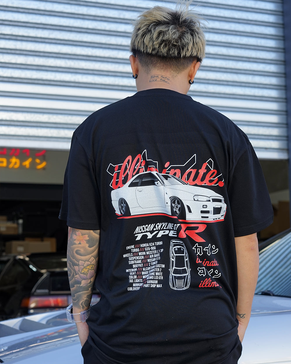 Illiminate x KOKAINE "R34GT - Type R" T Shirt // Black