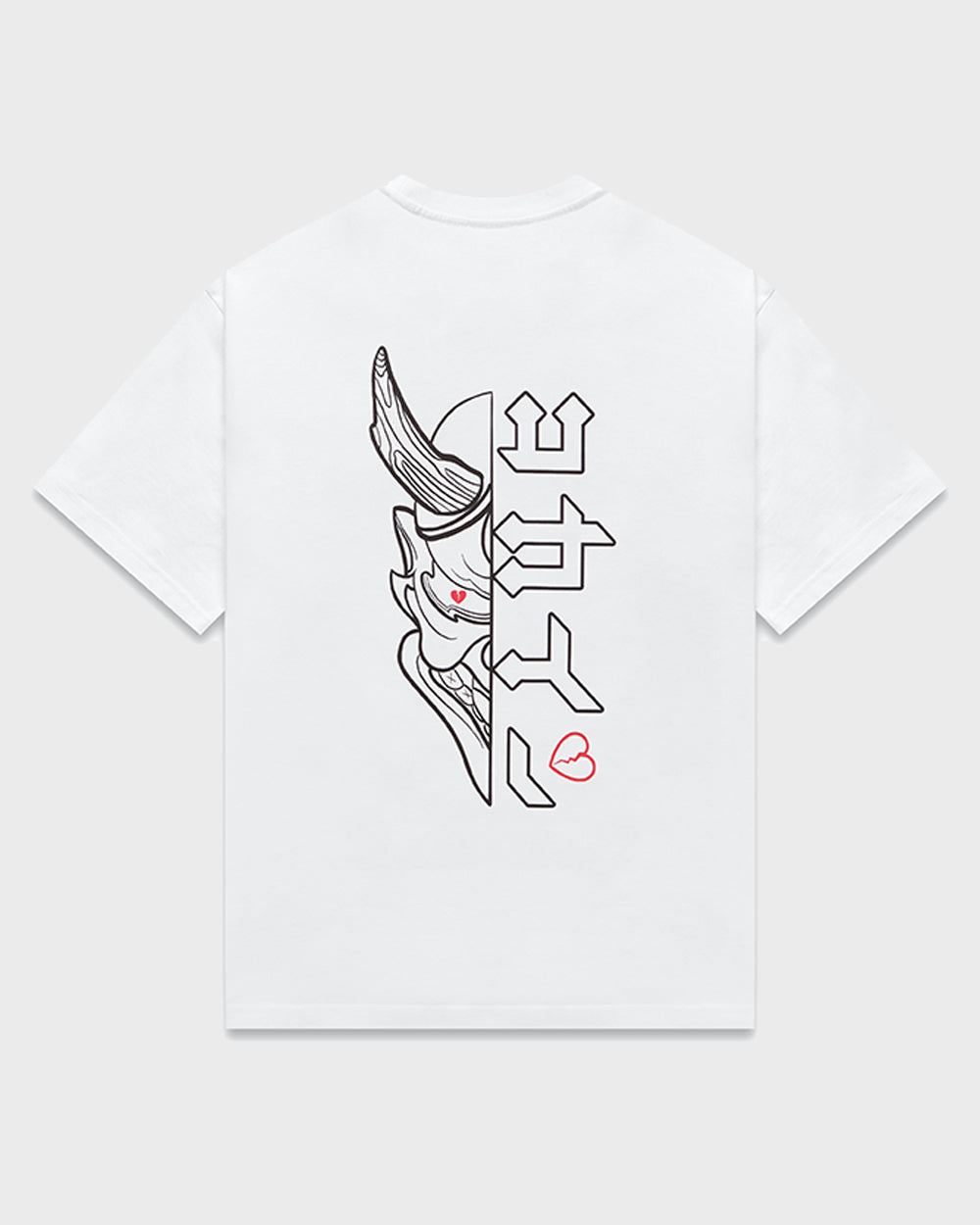 "Hanbun Hannya" T Shirt // White