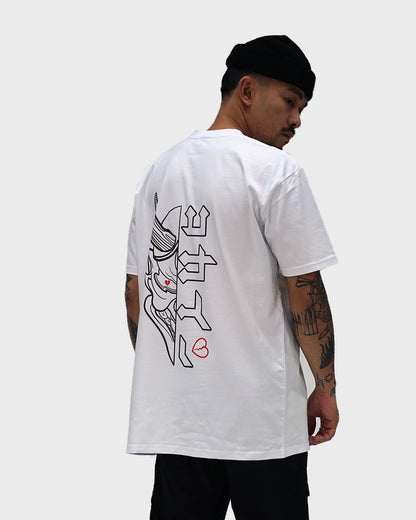 "Hanbun Hannya" T Shirt // White