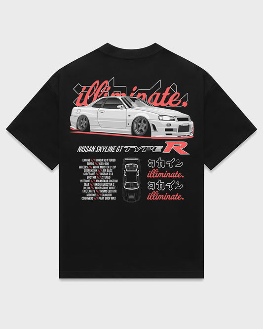 Illiminate x KOKAINE "R34GT - Type R" T Shirt // Black