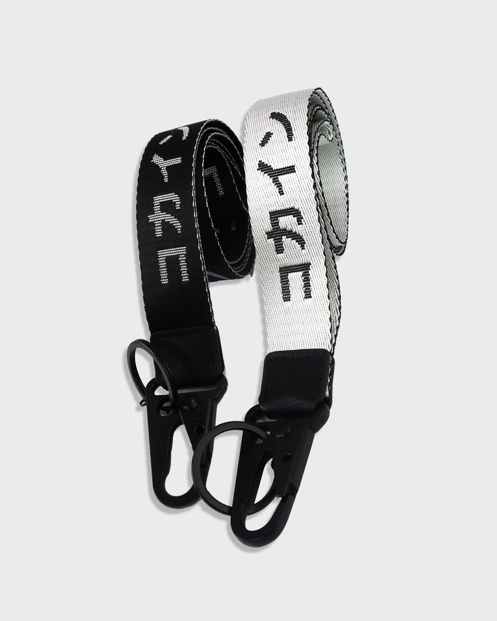 Lanyard 'Black With White Logo' //// Nylon