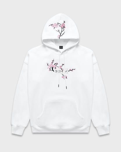 White / Pink Blossom V1 //// Hoodie