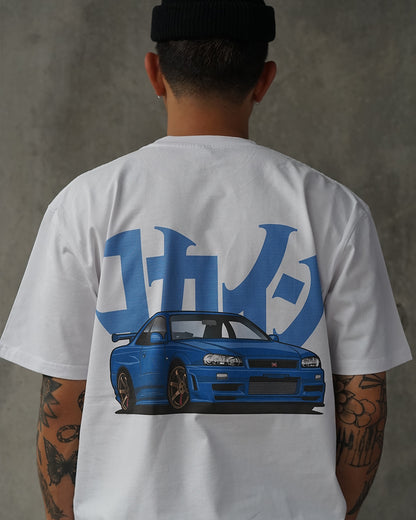 R34 GTR "Love Yours" T Shirt // White