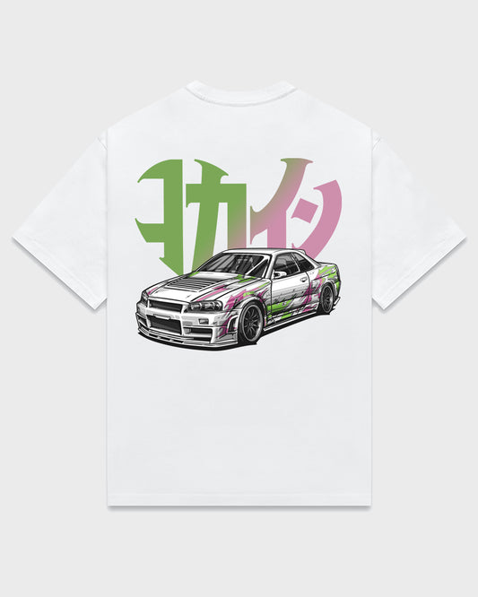 R34 GT-Type R @randytruongg "Love Yours" T Shirt // White