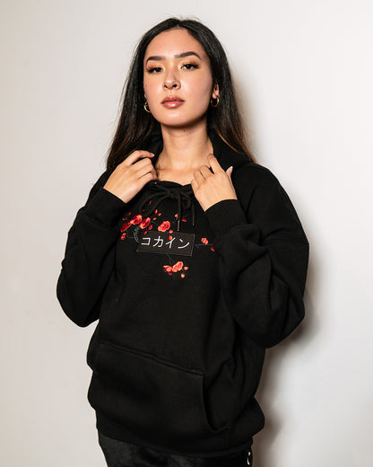 Black / Red Blossom V1 //// Hoodie