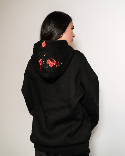Black / Red Blossom V1 //// Hoodie