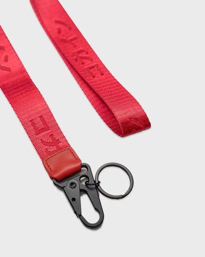 Lanyard 'Red With Red Logo' //// Nylon