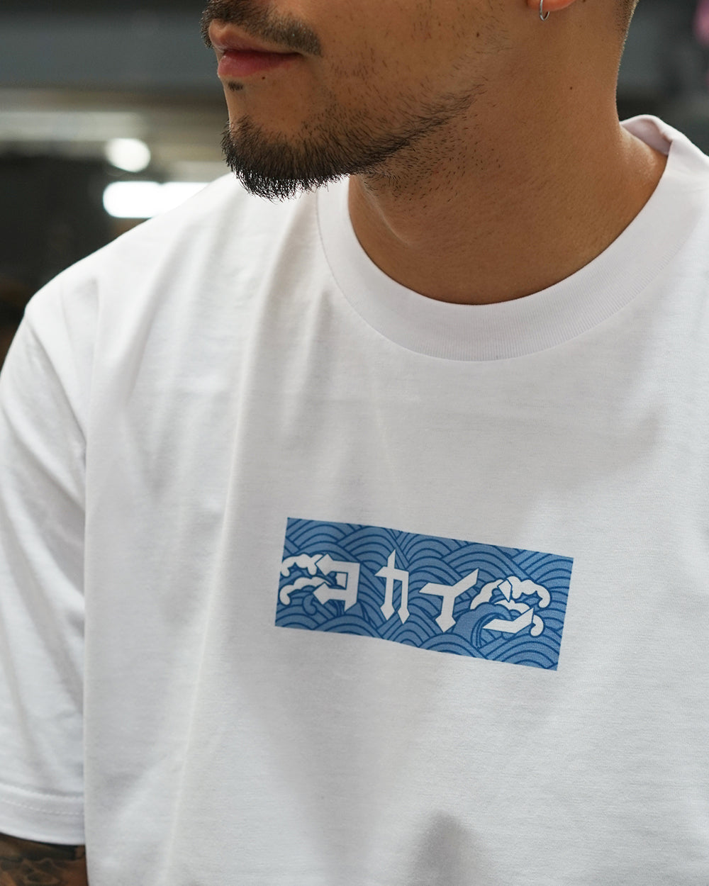 "Waves" Box T Shirt // White