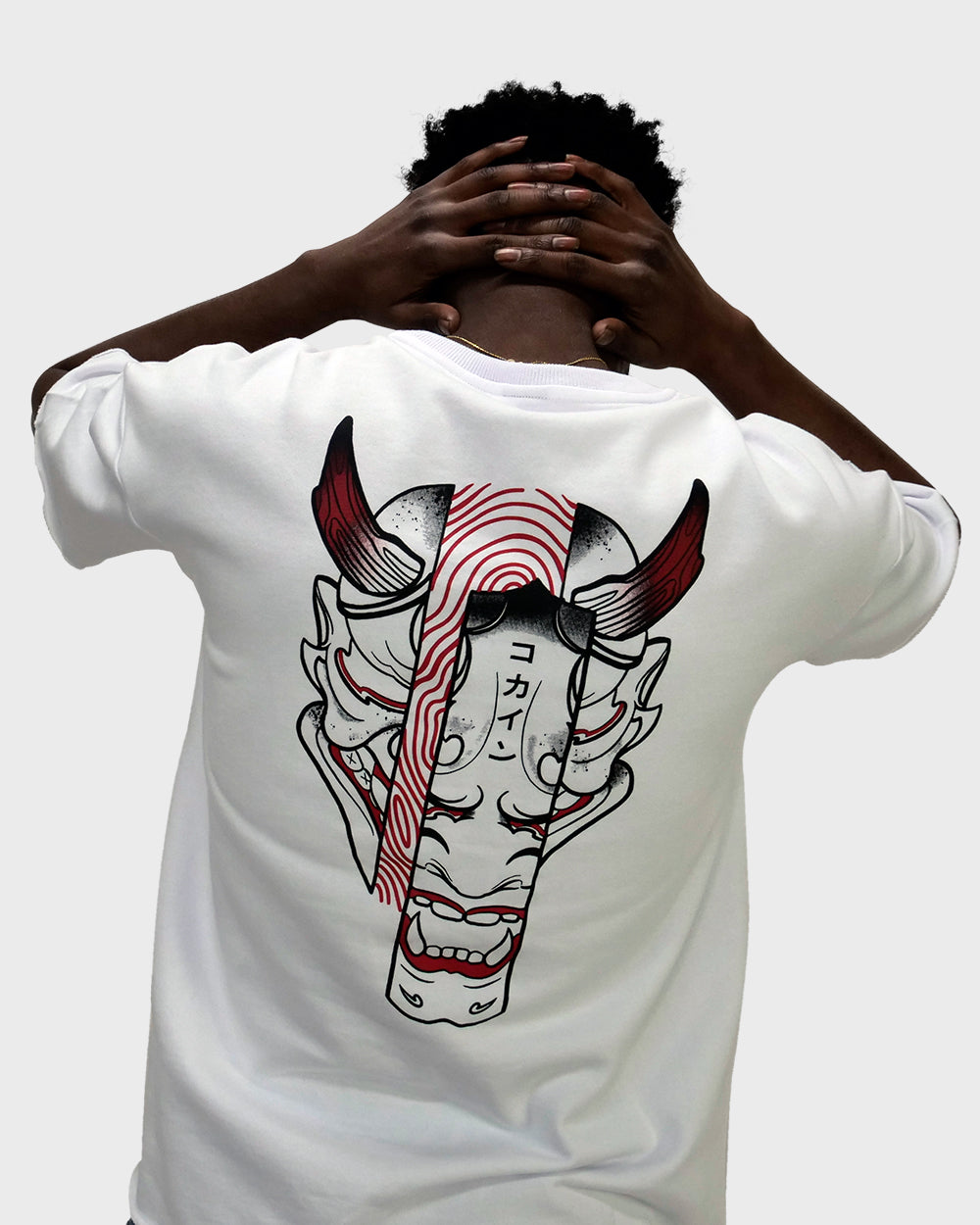 Hannya Mask French Terry Tee /// White