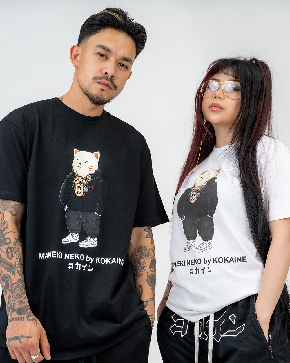"Neko" by KOKAINE T Shirt // Black