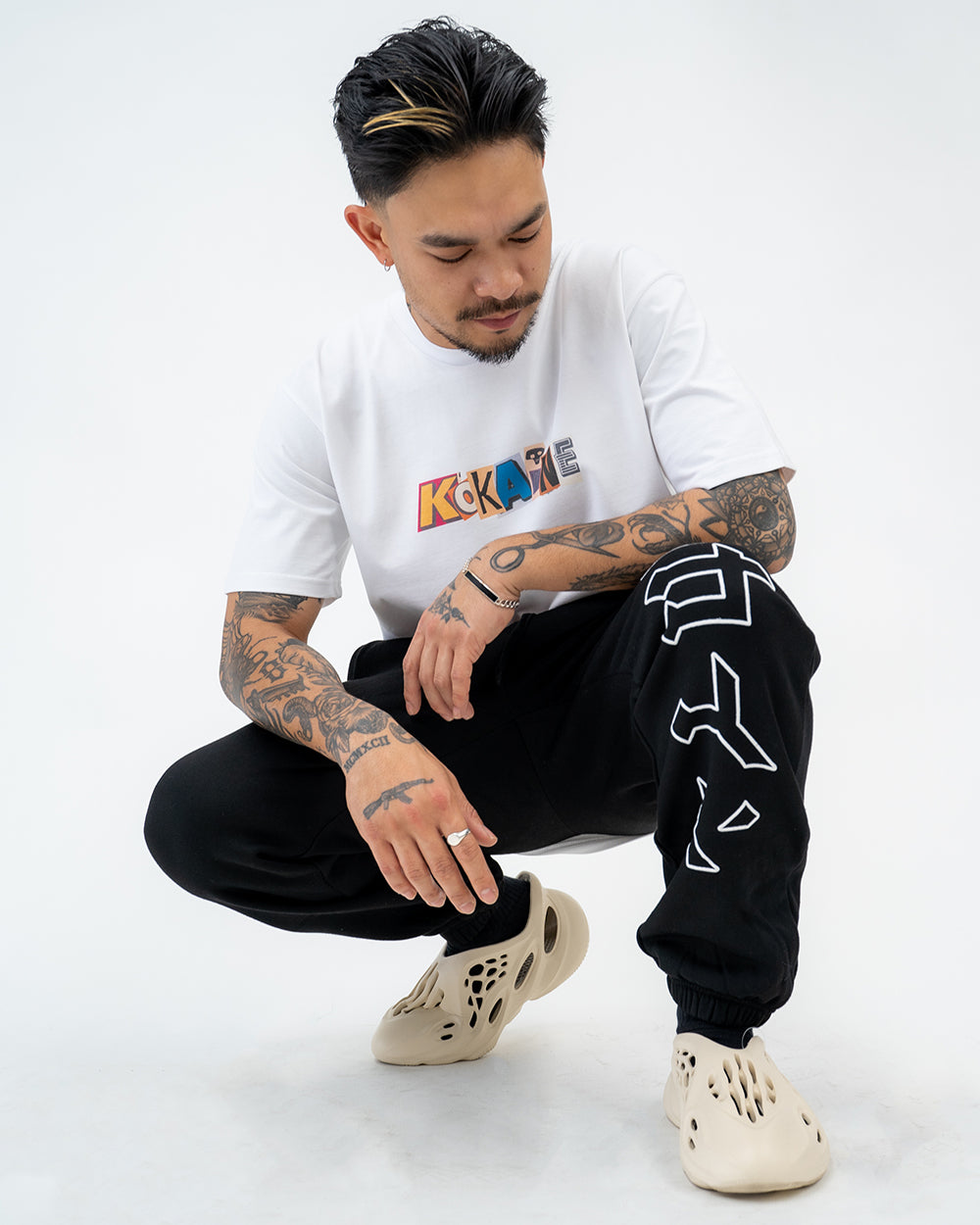"Ransom" English Logo T Shirt // White